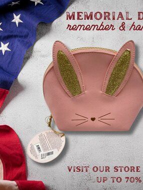 Too Faced Bunny makeup pouch Pink